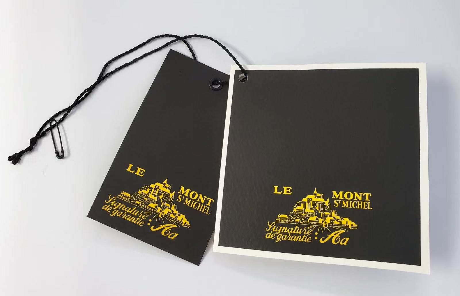 透明PVC吊牌定制 - 现代简约服装标签